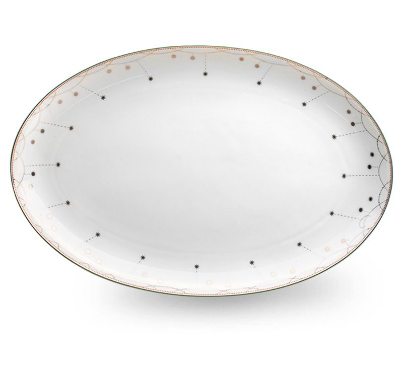 Julemorgen ovalfat. 45cm