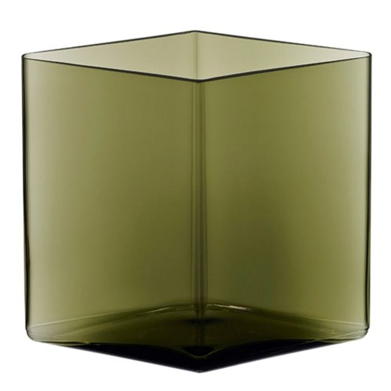 Ruutu vase mosegrønn