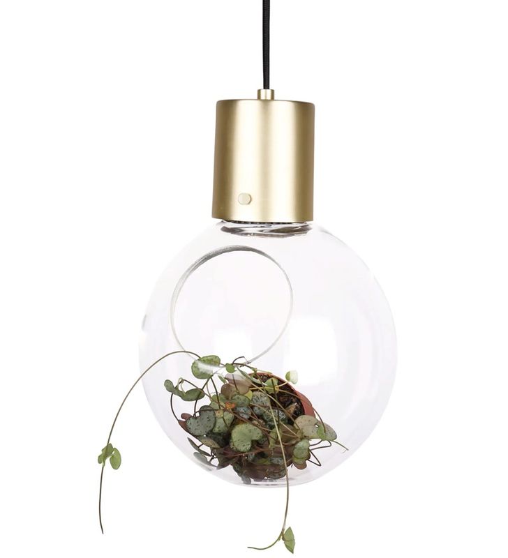 Hole liten taklampe messing