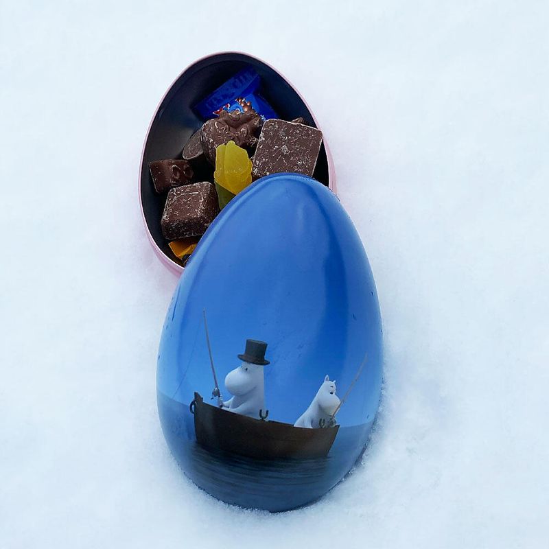 Mummi fisker påskeegg 15cm